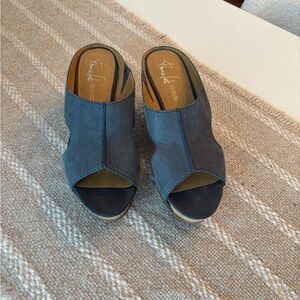 Franco Sarto Blue Sandals Casual Comfort